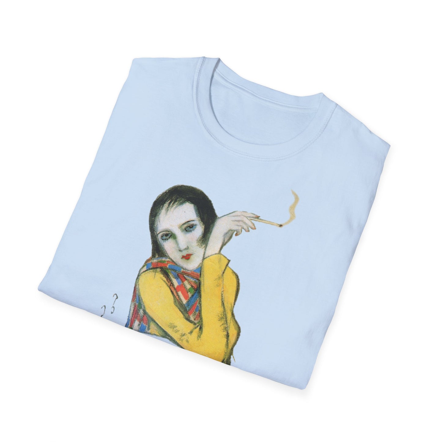 Unisex Softstyle T-Shirt - Womand and Cigarette