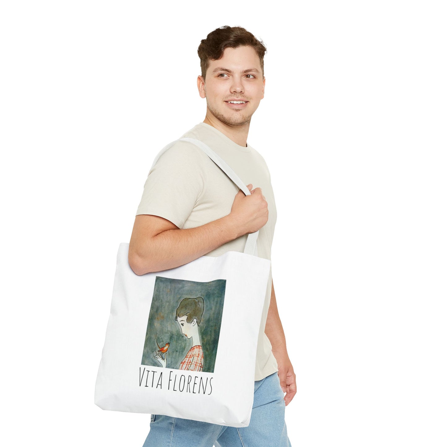 Tote Bag (AOP) - A Red Bird