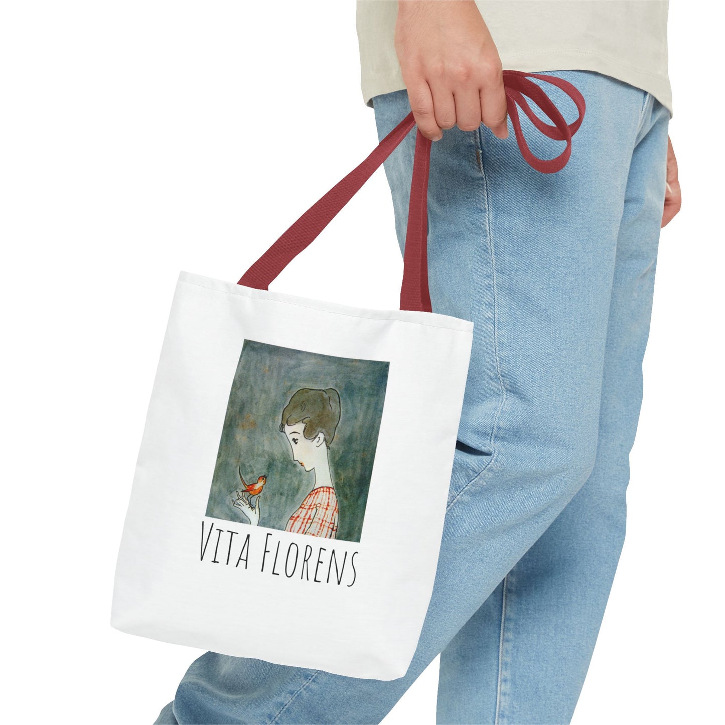 Tote Bag (AOP) - A Red Bird