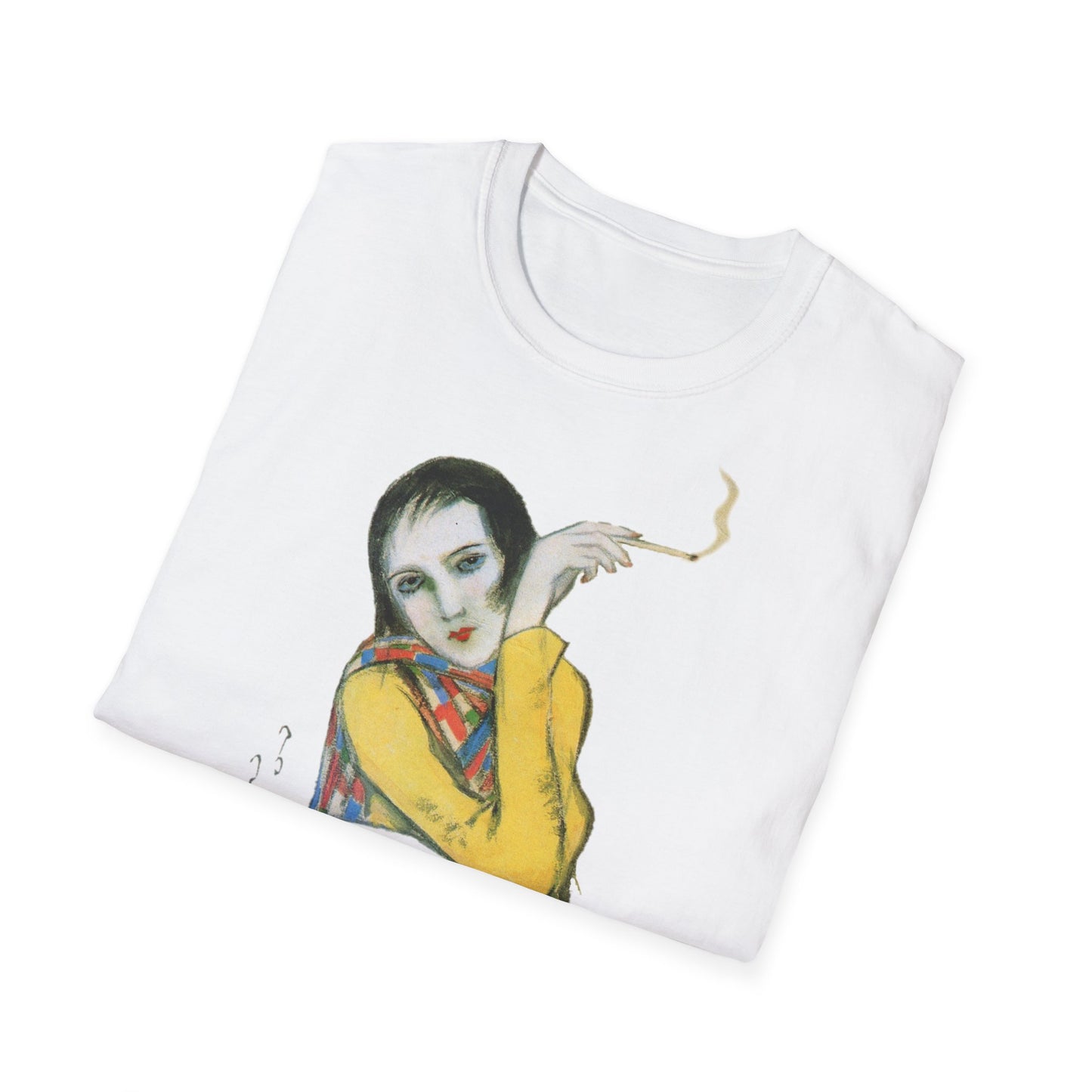 Unisex Softstyle T-Shirt - Womand and Cigarette