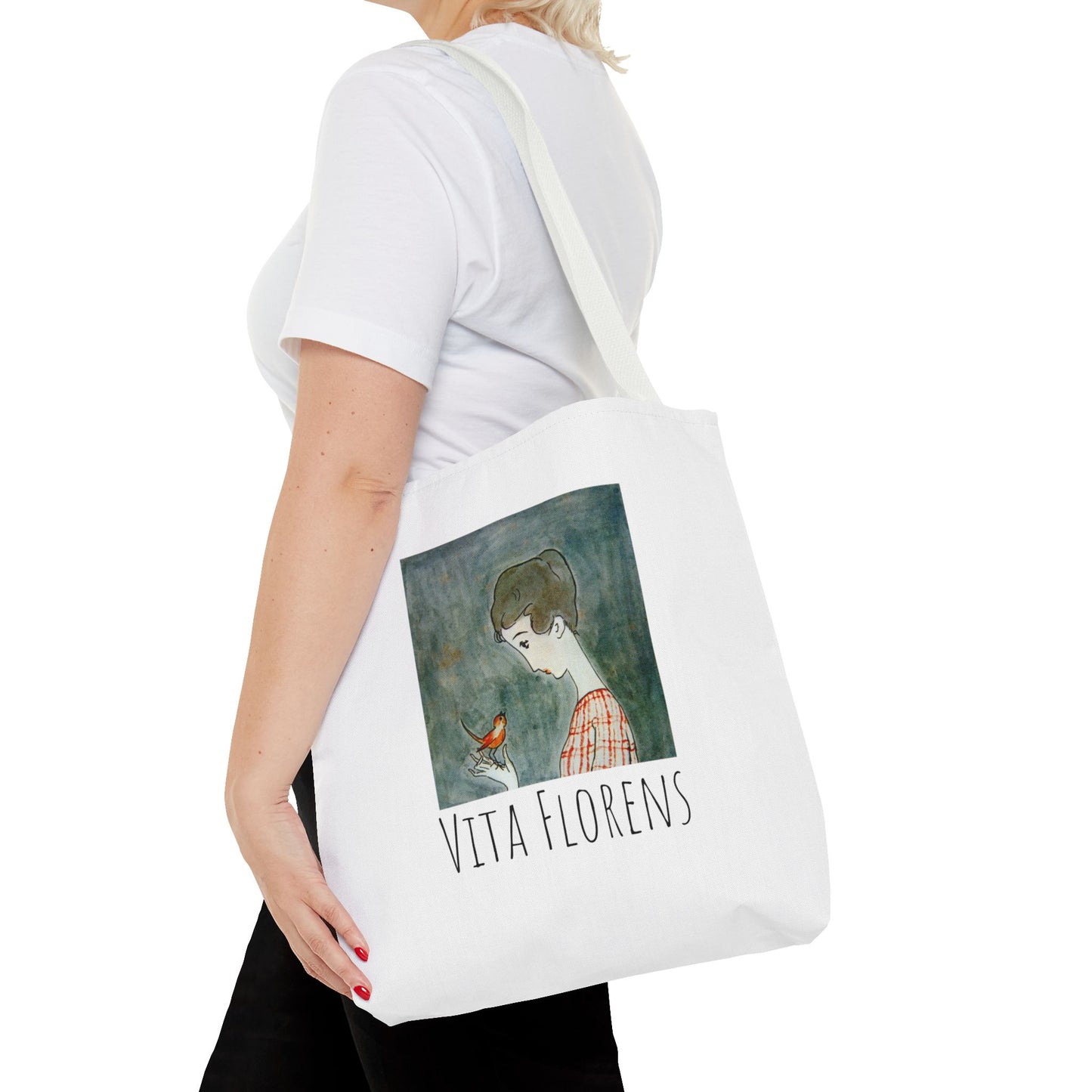 Tote Bag (AOP) - A Red Bird