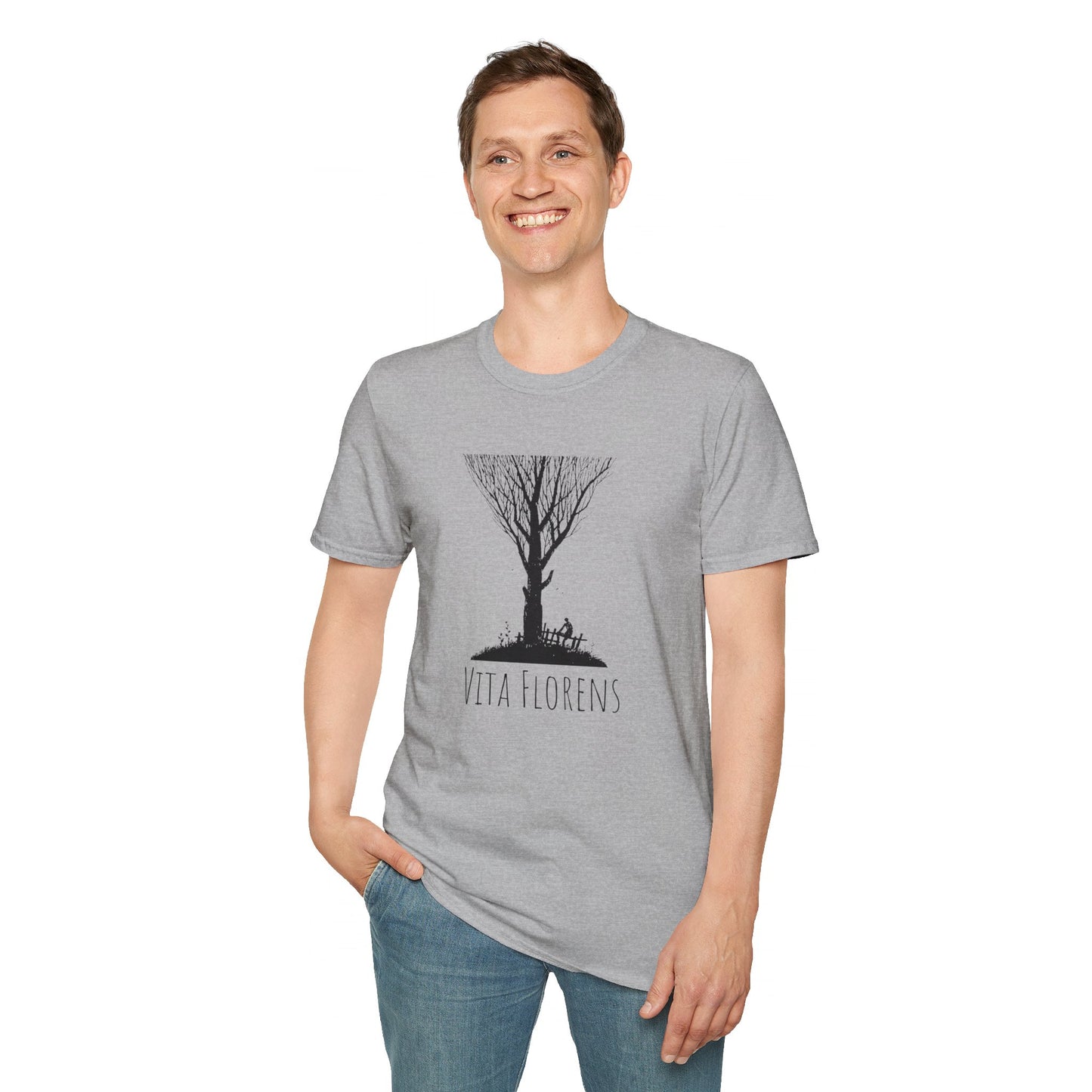 Unisex Softstyle T-Shirt - Tree and Man