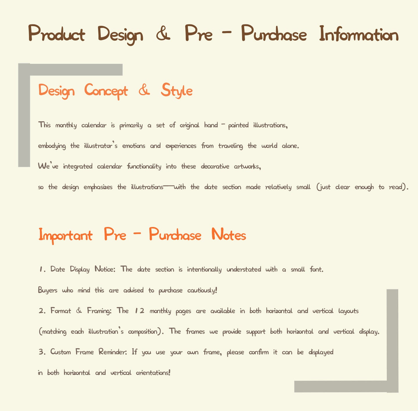 Original Hand-Drawn Wooden Calendar 2026